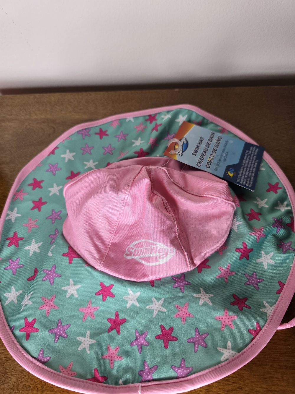 SwimWays Pink & Aqua Starfish Kids Sun Hat
